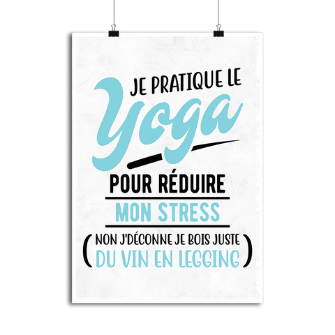 Affiche je pratique le yoga