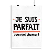 Affiche je suis parfait