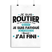 Affiche je suis routier