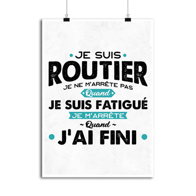 Affiche je suis routier