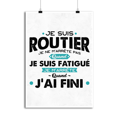 Affiche je suis routier