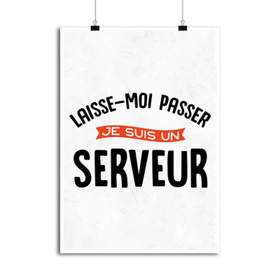 Affiche je suis serveur