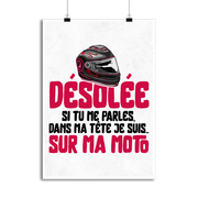 Affiche je suis sur ma moto