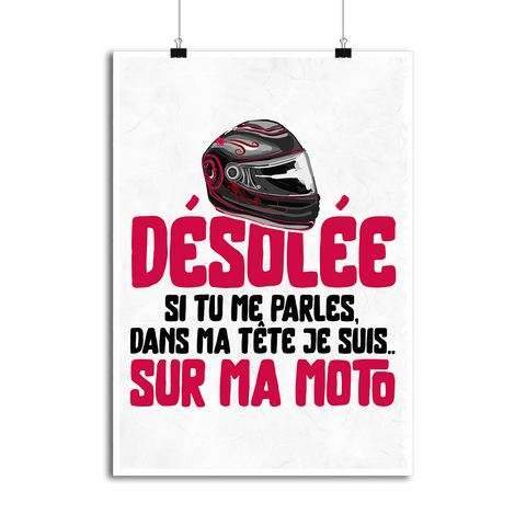 Affiche je suis sur ma moto