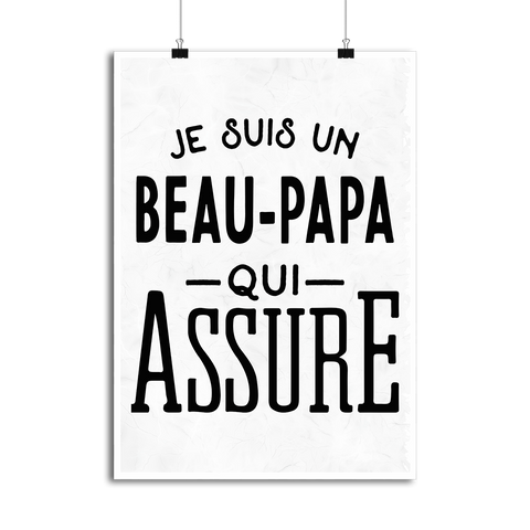 Affiche je suis un beau-papa qui assure