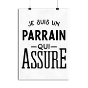 Affiche je suis un parrain qui assure