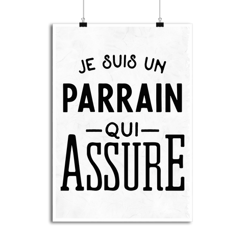 Affiche je suis un parrain qui assure