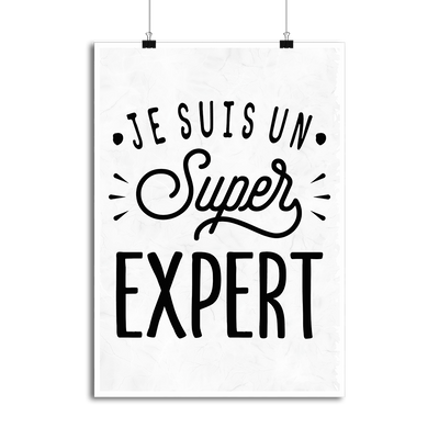 Affiche je suis un super expert