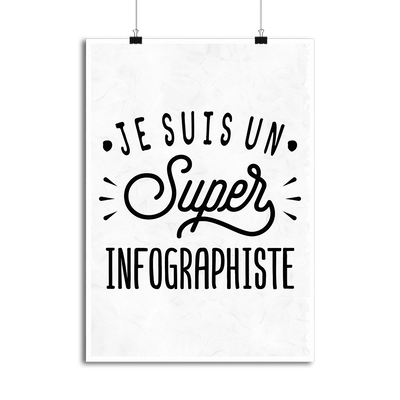 Affiche je suis un super infographiste