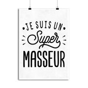 Affiche je suis un super masseur