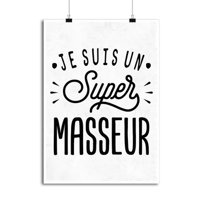 Affiche je suis un super masseur