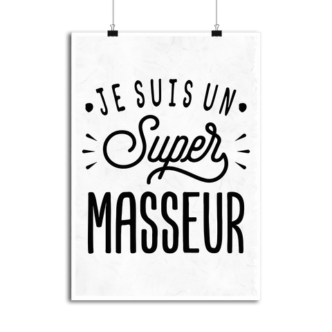 Affiche je suis un super masseur