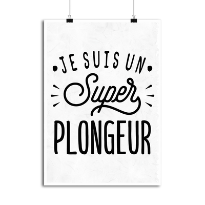 Affiche je suis un super plongeur