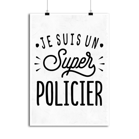 Affiche je suis un super policier