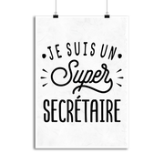 Affiche je suis un super secrétaire