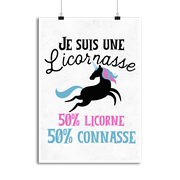 Affiche je suis une licornasse