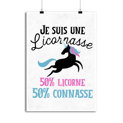 Affiche je suis une licornasse