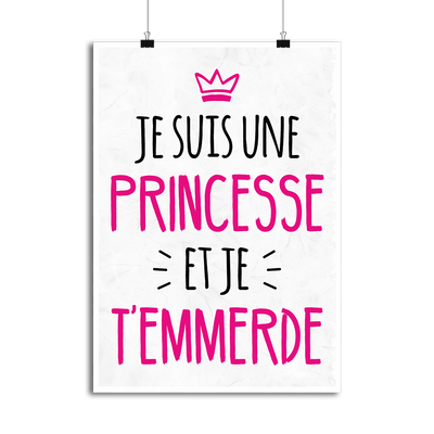 Affiche je suis une princesse et ...