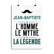 Affiche jean-baptiste l'homme le mythe la légende