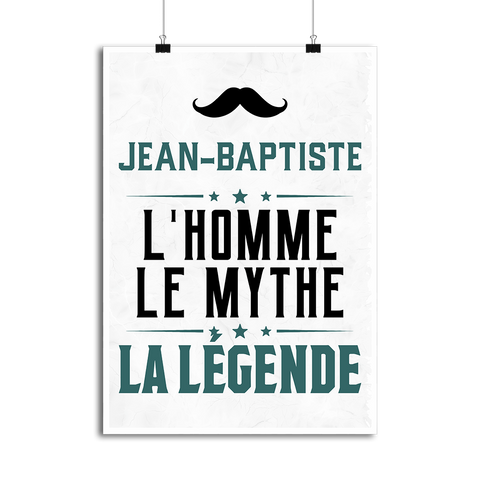 Affiche jean-baptiste l'homme le mythe la légende
