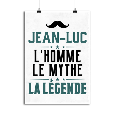 Affiche jean-luc l'homme le mythe la légende