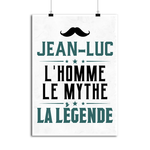 Affiche jean-luc l'homme le mythe la légende