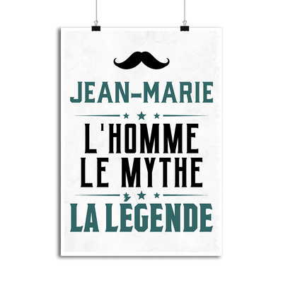Affiche jean-marie l'homme le mythe la légende
