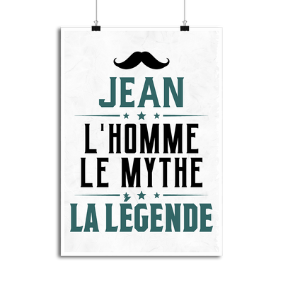 Affiche jean l'homme le mythe la légende