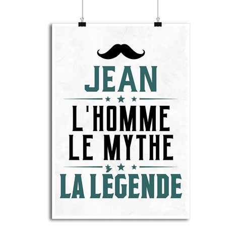 Affiche jean l'homme le mythe la légende