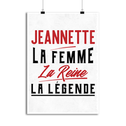Affiche jeannette la femme la reine la légende