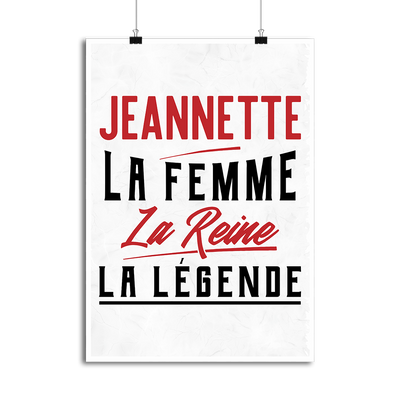 Affiche jeannette la femme la reine la légende