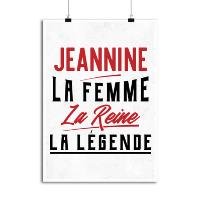 Affiche jeannine la femme la reine la légende