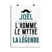Affiche joël l'homme le mythe la légende