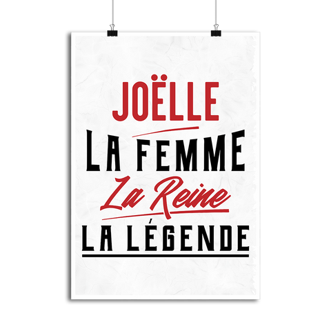 Affiche joëlle la femme la reine la légende
