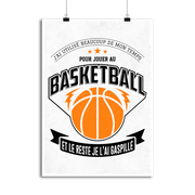 Affiche jouer au basketball