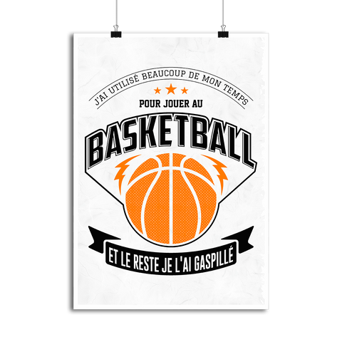 Affiche jouer au basketball
