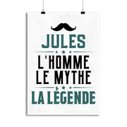 Affiche jules l'homme le mythe la légende