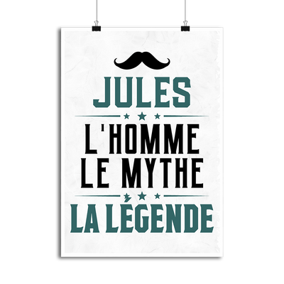 Affiche jules l'homme le mythe la légende