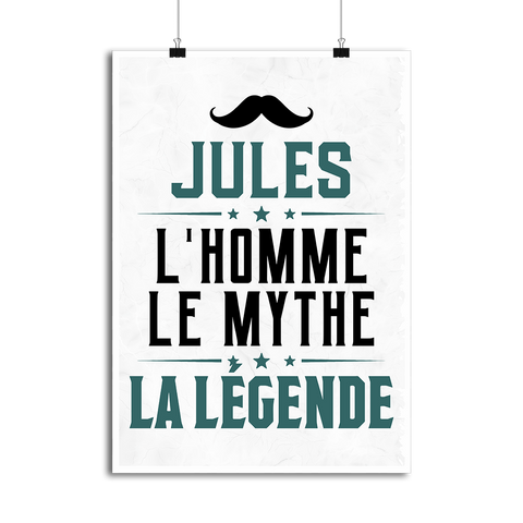 Affiche jules l'homme le mythe la légende