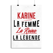 Affiche karine la femme la reine la légende