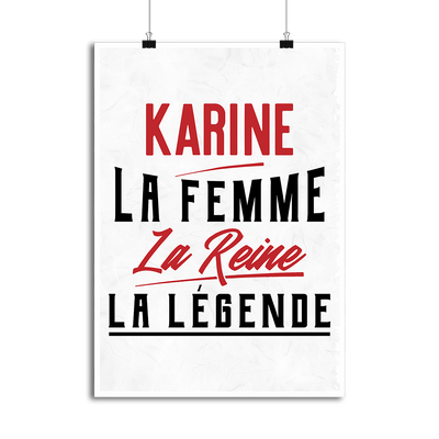 Affiche karine la femme la reine la légende