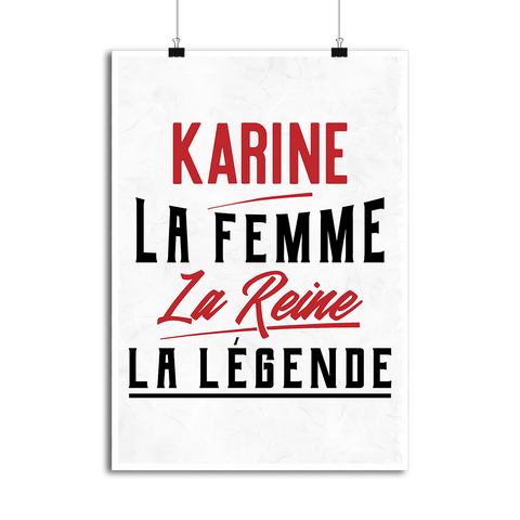 Affiche karine la femme la reine la légende