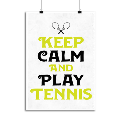 Affiche keep calm and play tennis