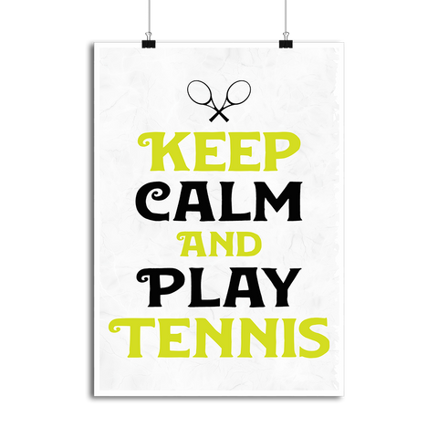 Affiche keep calm and play tennis