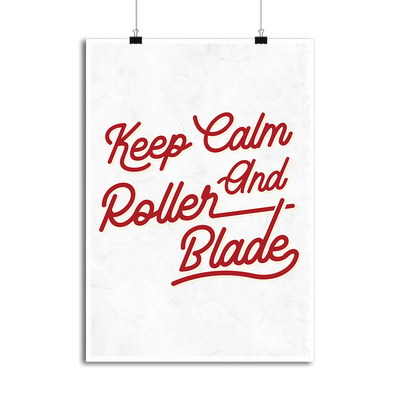 Affiche keep calm and roller blade