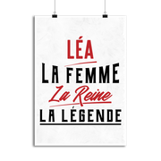 Affiche léa la femme la reine la légende