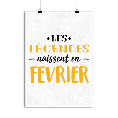 Affiche légende de février