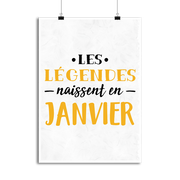 Affiche légende de janvier
