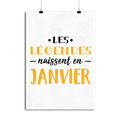 Affiche légende de janvier