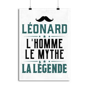 Affiche léonard l'homme le mythe la légende